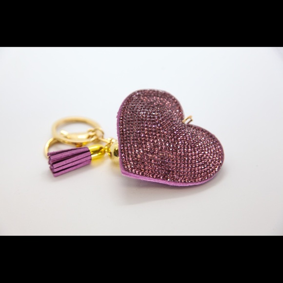 3 Bling Crystal Heart Keychain - Mix colors! - Picture 7 of 8